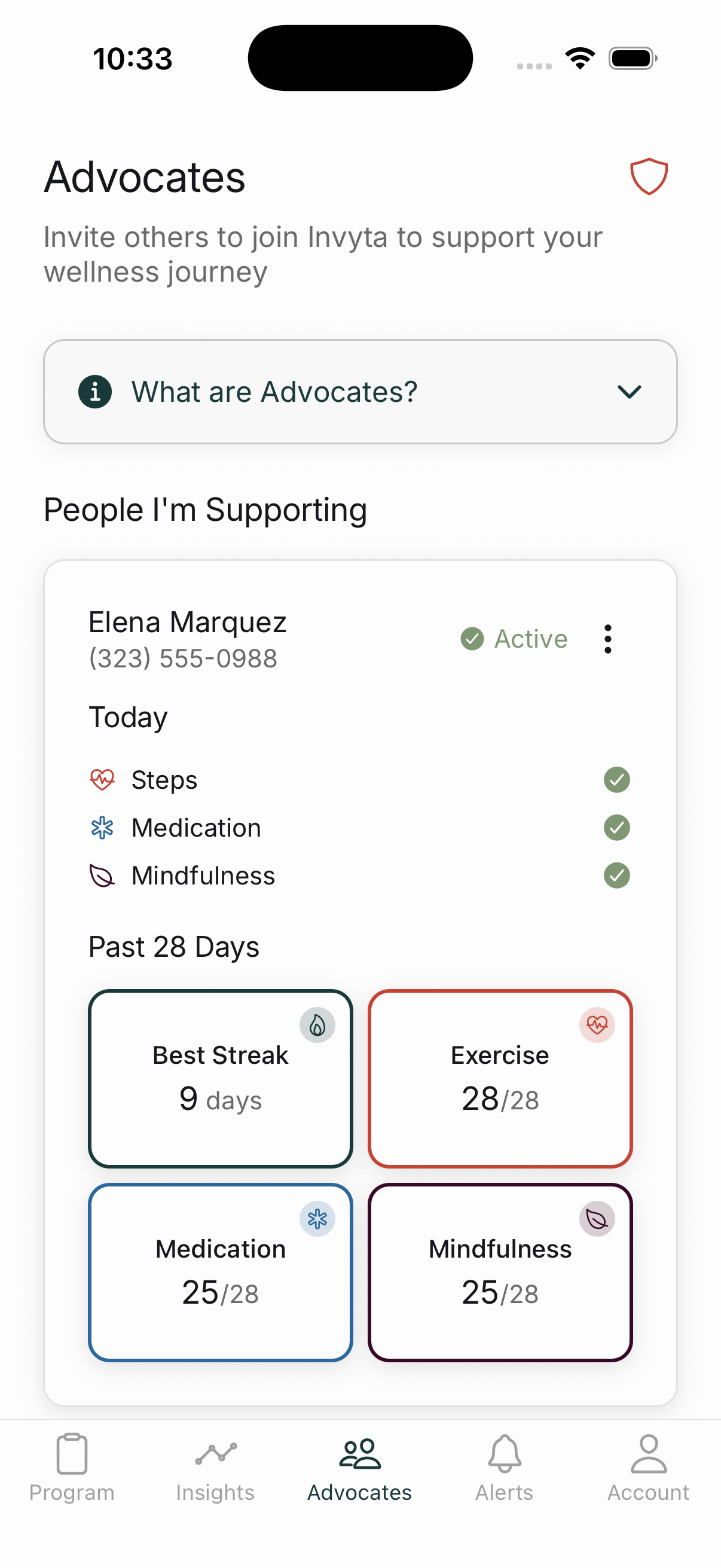 Advocates, people supporting you