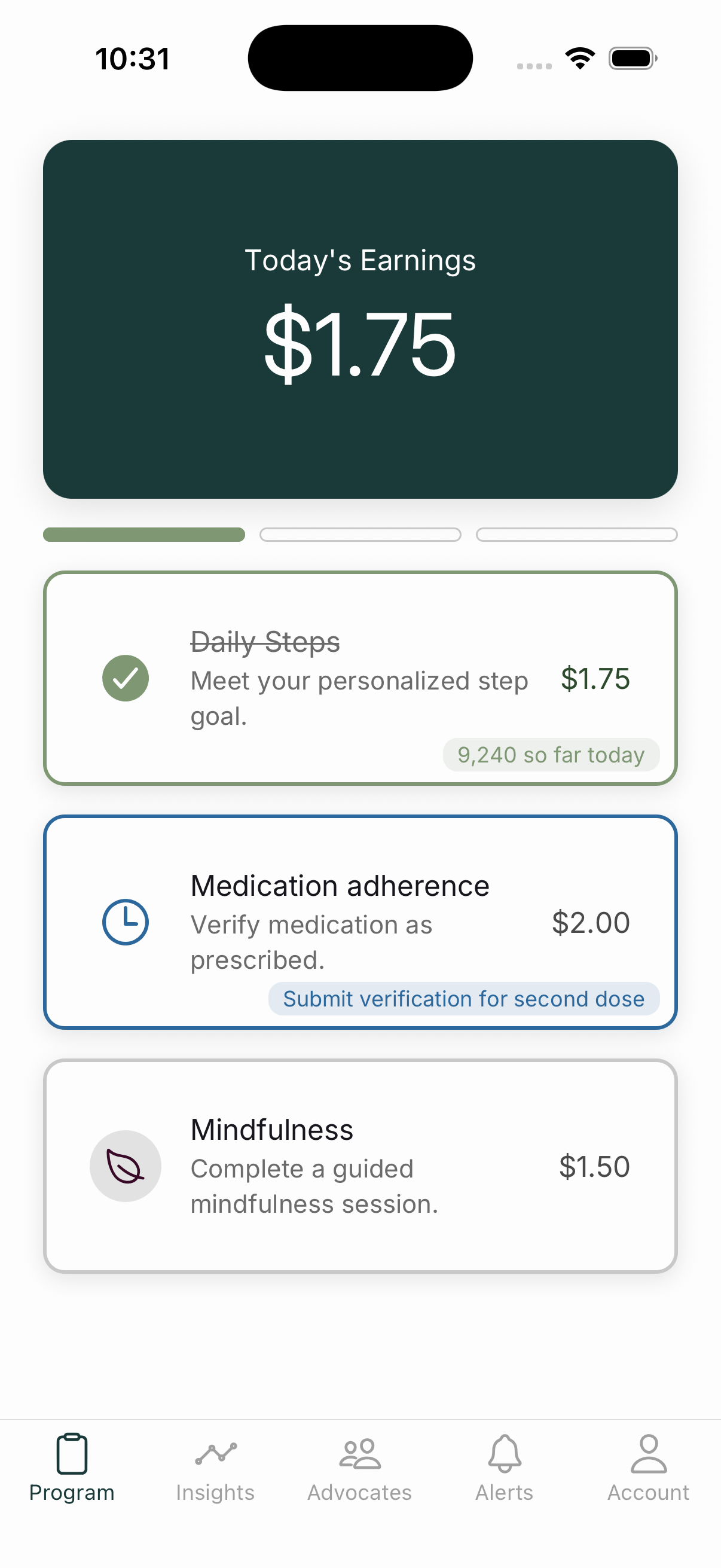Invyta app movement and activity