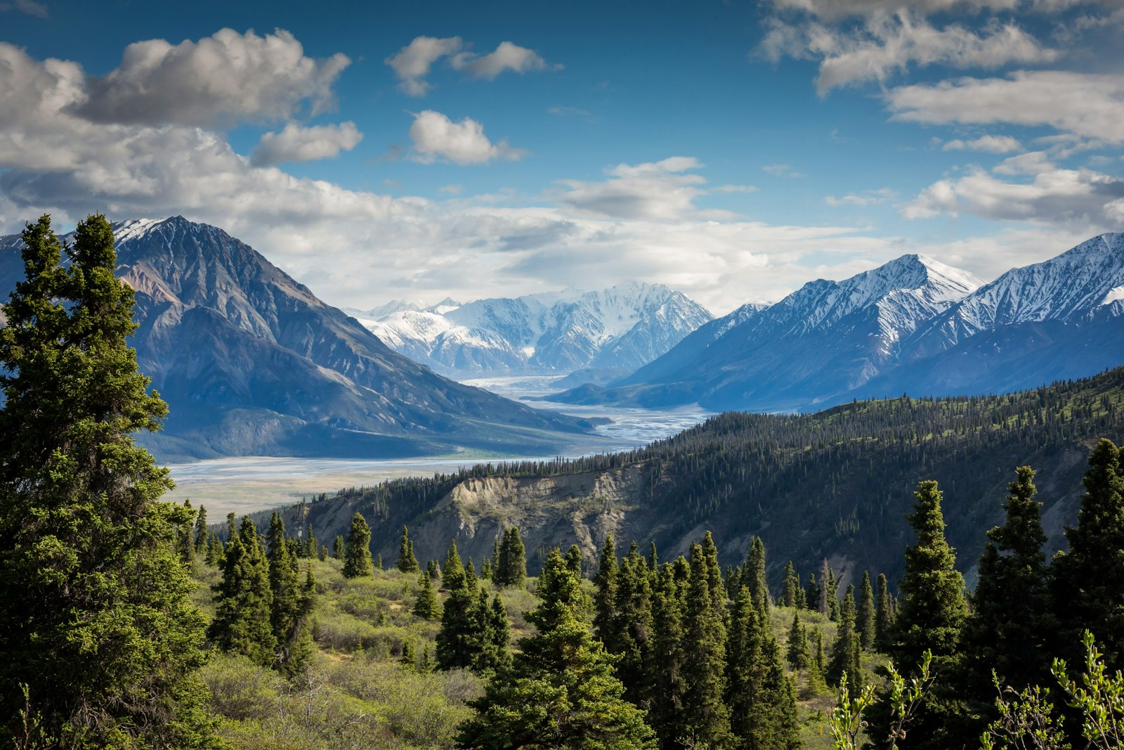 Alpine peaks and turquoise glacial lake